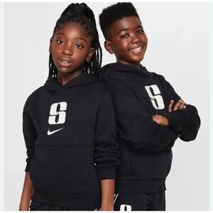 Nike WNBA Sabrina Ionescu Signature Collection Youth Small Black Fleece Hoodie